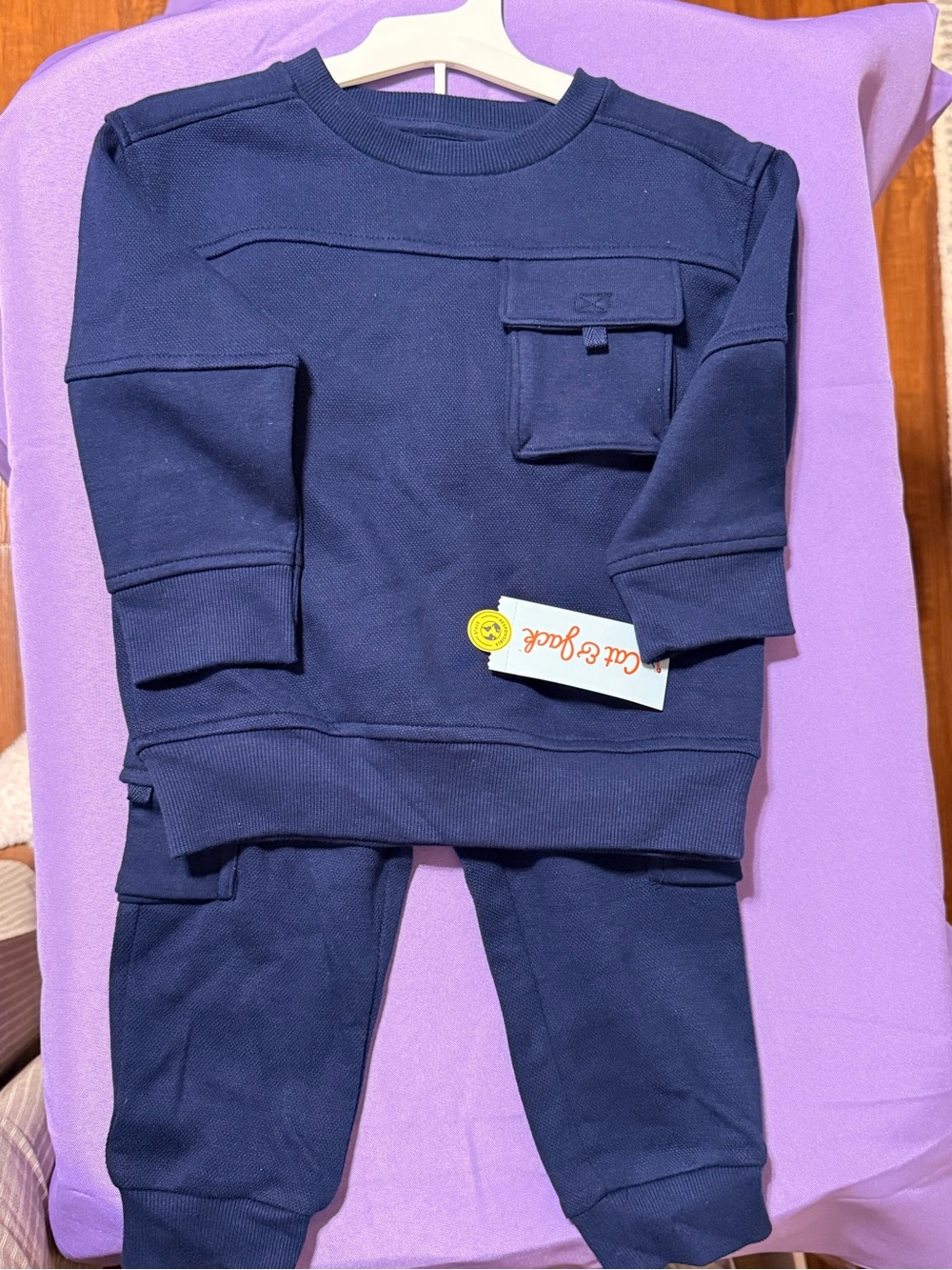 Cat & Jack Navy Sweatshirt and Jogger Set